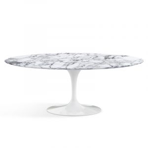 Knoll Saarinen Esstisch oval Arabescato Satin 