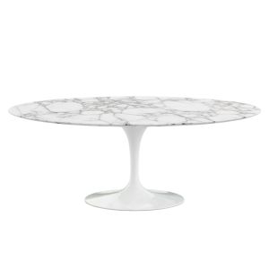 Knoll Saarinen eettafel ovaal statuarietto satijn