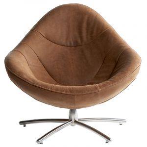 Label Hidde Sessel Yak Leder Chromgestell  